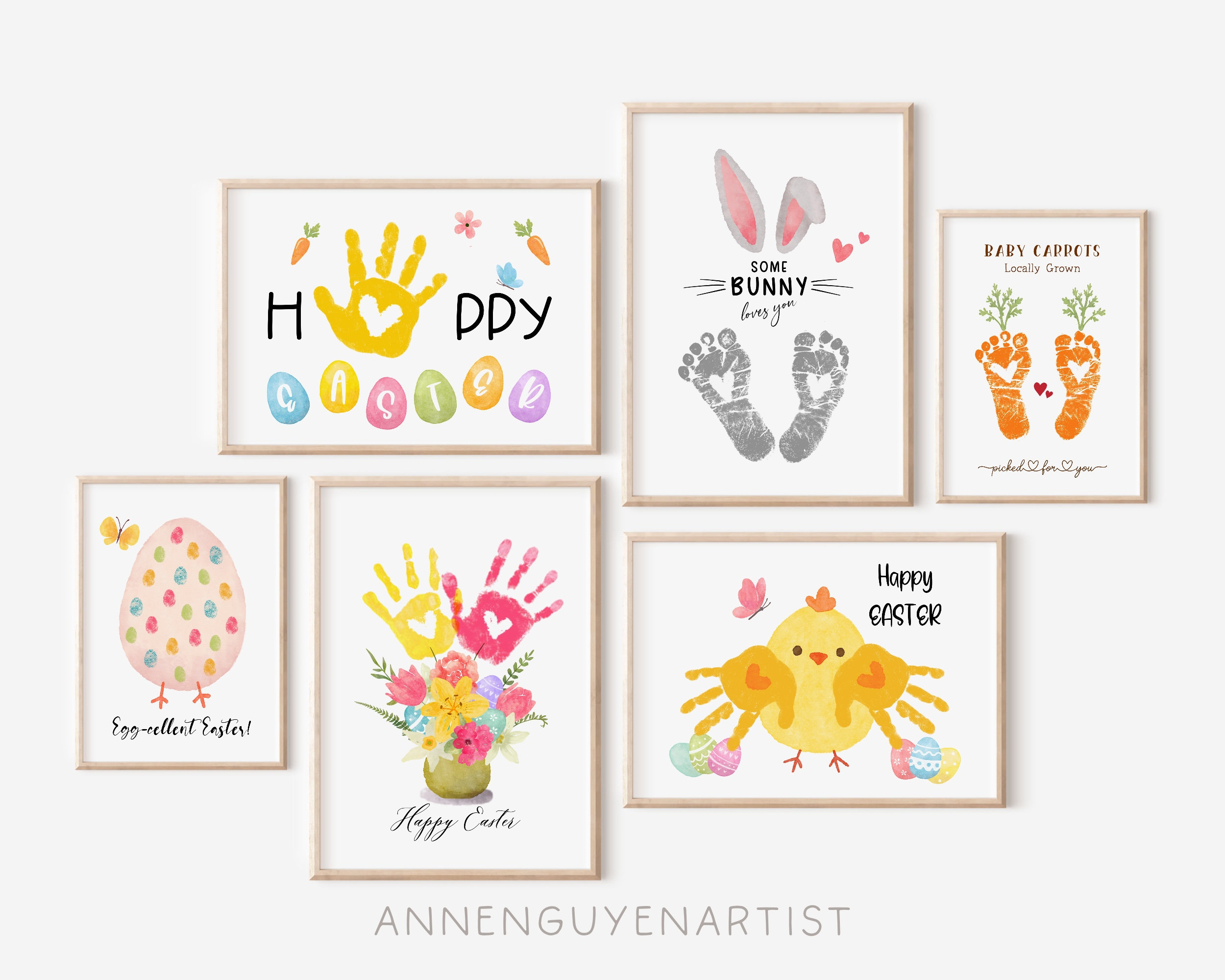 12 Easter Handprint Art Footprint Spring Bouquet Easter Eggs Bunny DIY  Printable Craft Kids Children Baby Toddler Daycare Classroom Activity - Etsy