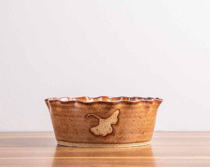 Orange Ceramic Tart Pan / Ginkgo Mini Tart Pan / Pottery Bowl Etsy