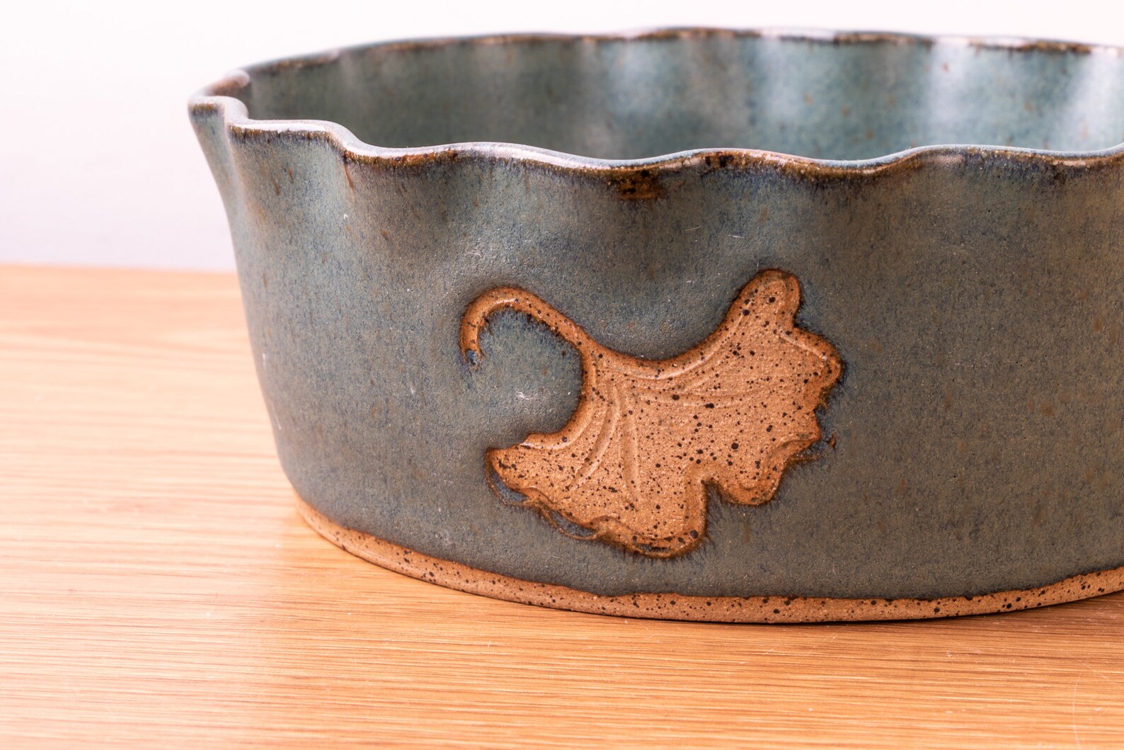 Blue Ceramic Tart Pan / Ginkgo Mini Tart Pan / Pottery Bowl / Etsy