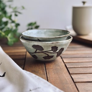 Set of 2 Small Sage Green  Bowls / Green Bowl / Small Pottery Bowls / Unique Pottery Gift / Ceramic Handmade Bowls