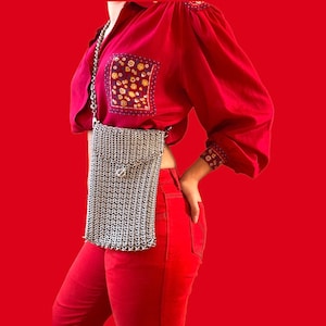 Handgemaakte 6/1 Chainmail schoudertas