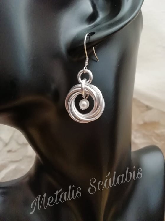 Möbius Spiral With Pearl Earring - Etsy
