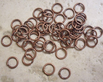 500 Anneaux couleur cuivre 6x0.7 mm - Iron Jump Rings, nickel free, Red Copper Color