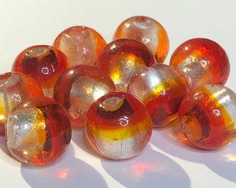 5 glass beads 14 mm
