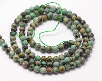 125 natural African turquoise pearls - 3 mm