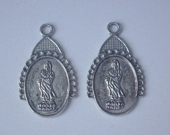 2 breloques pendentifs 30x17 mm -