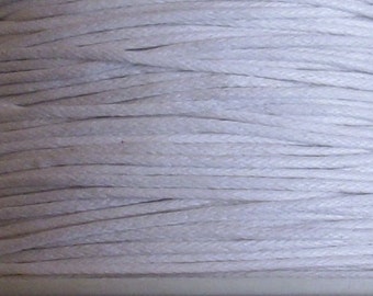 5 meters of waxed cotton 1 mm WHITE