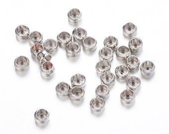 1000 crushing beads of silver color 2.5 mm - crimp beads