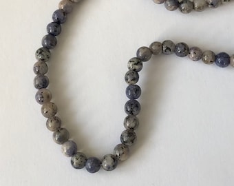 30 pearls LABRADORITE tinted 6 mm