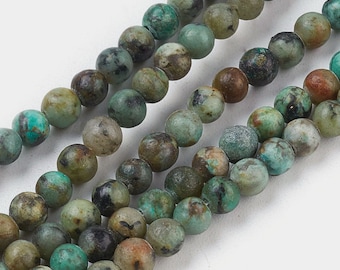 180 natural African turquoise beads - 2 mm