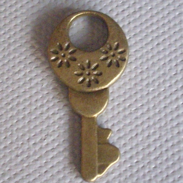 CLE bronze pendant or charm - 30x14 mm