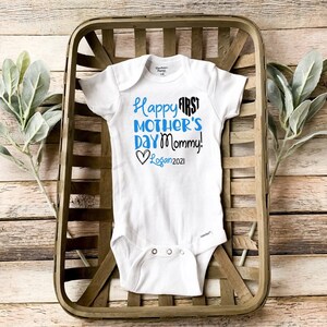 First Mother&#39;s Day Onesie, Happy Mothers’s Day Onesie, Personalized Onesie, Mother&#39;s Day Gift, New Mom, Gift for mom, 1st Mothers Day Gift