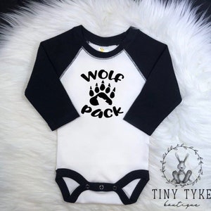 Wolf Pack Onesie®, Baby Gift, Baby Shower, Infant Clothing, Baby Clothing, Wolf Onesie®, Baby Boy Wolf Pack, Baby Girl Wolf Pack Onesie®