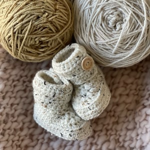 Handmade Crochet Baby Booties, Baby Boots, New Baby Gift, Baby Shower Gift, Knit, Custom Baby Shoes, Infant Booties, Take Home, New Mom