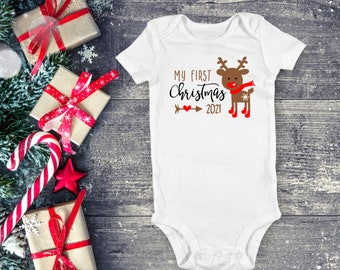Baby Girl Christmas Bodysuit, Baby Boy Christmas Onesie®, Christmas Onesie®, Baby Christmas, Baby Gift, First Christmas Onesie®