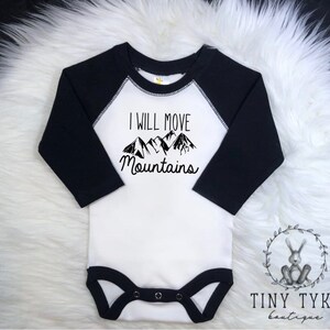 I Will Move Mountains, New Baby Onesie®,  Warrior Baby Onesie®, Baby Boy Onesie®, Baby Girl Onesie®, NICU baby
