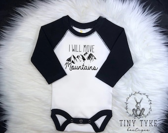 I Will Move Mountains, New Baby Onesie®,  Warrior Baby Onesie®, Baby Boy Onesie®, Baby Girl Onesie®, NICU baby