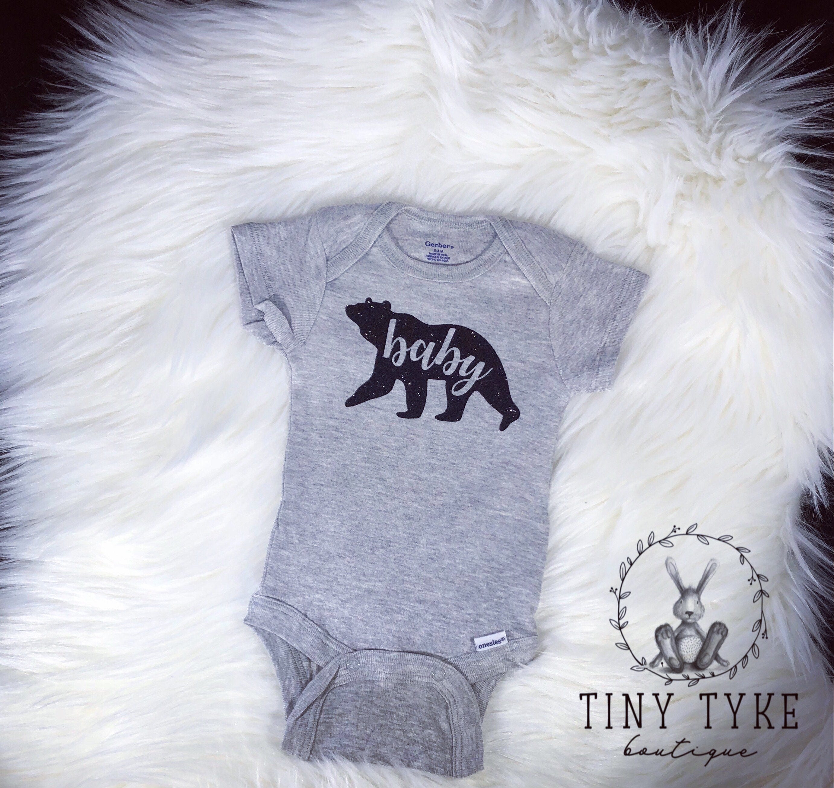 Baby Bear Onesie Custom Onesie Handmade Baby Clothing Etsy