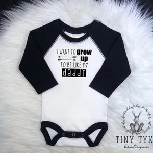 I Want To Be Like Daddy Bodysuit, Daddy’s Little Boy, Daddy’s Girl Onesie®, Gift for New Dad, New Dad Onesie®, Baby Shower Gift