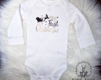 My First Christmas Onesie®, Baby Christmas Onesie®, Baby Boy Christmas, Baby Girl Christmas, First Christmas Outfit, 1st Christmas Onesie