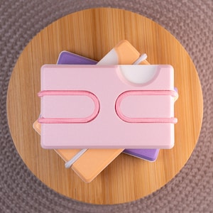 Mini-Kartenhalter für Damen, leichte Mädchen-Geldbörse, kleiner Kartenhalter in Pastellfarben, Öko-minimalistischer Kreditkartenhalter