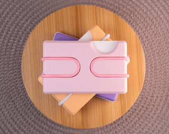 Vrouw Mini Kaarthouder, Lichtgewicht Meisje Portemonnee, Vrouwelijk Pastel kleine Pashouder, Eco Minimalistisch Credit Card Houder