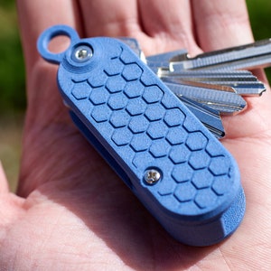 Minimalistischer Schlüssel-Organizer – kompakter Schlüsselhalter aus Kohlefaser – moderner Schlüssel-Organizer für Schlüsselanhänger – EDC-Taschen-Organizer