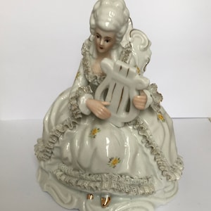 LARGE Cinderella Fairy Godmother porcelain - vintage detailed figurine ornament MINT - Large