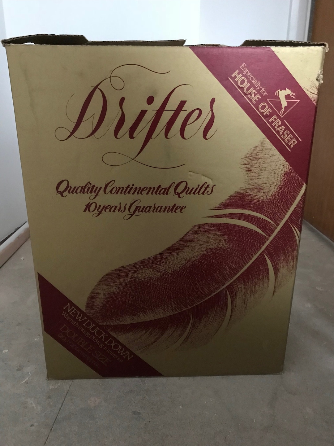 Vintage Unused Drifter Continental Duck Down Duvet Quilt Very Warm