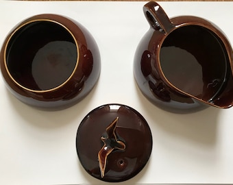 3-Piece glazed Pottery Tea Set