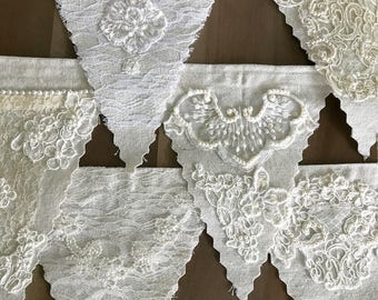 Wedding/Vintage Wedding/Barn Wedding/Lace Wedding/Lace Decoration/Lace Wedding Bunting/Wedding Bunting/Wedding Banner/Lace Banner