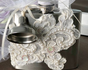 Lace Wedding Flask