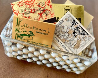 Vintage Matchbooks in Metallic Gold and Silver, Set of 15