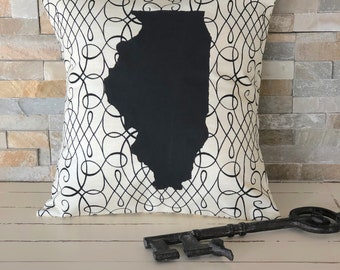 Illinois State Pillow/Illinois Decor