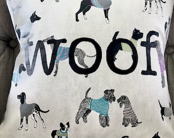 Woof Dog Pillow/Pillow Cover