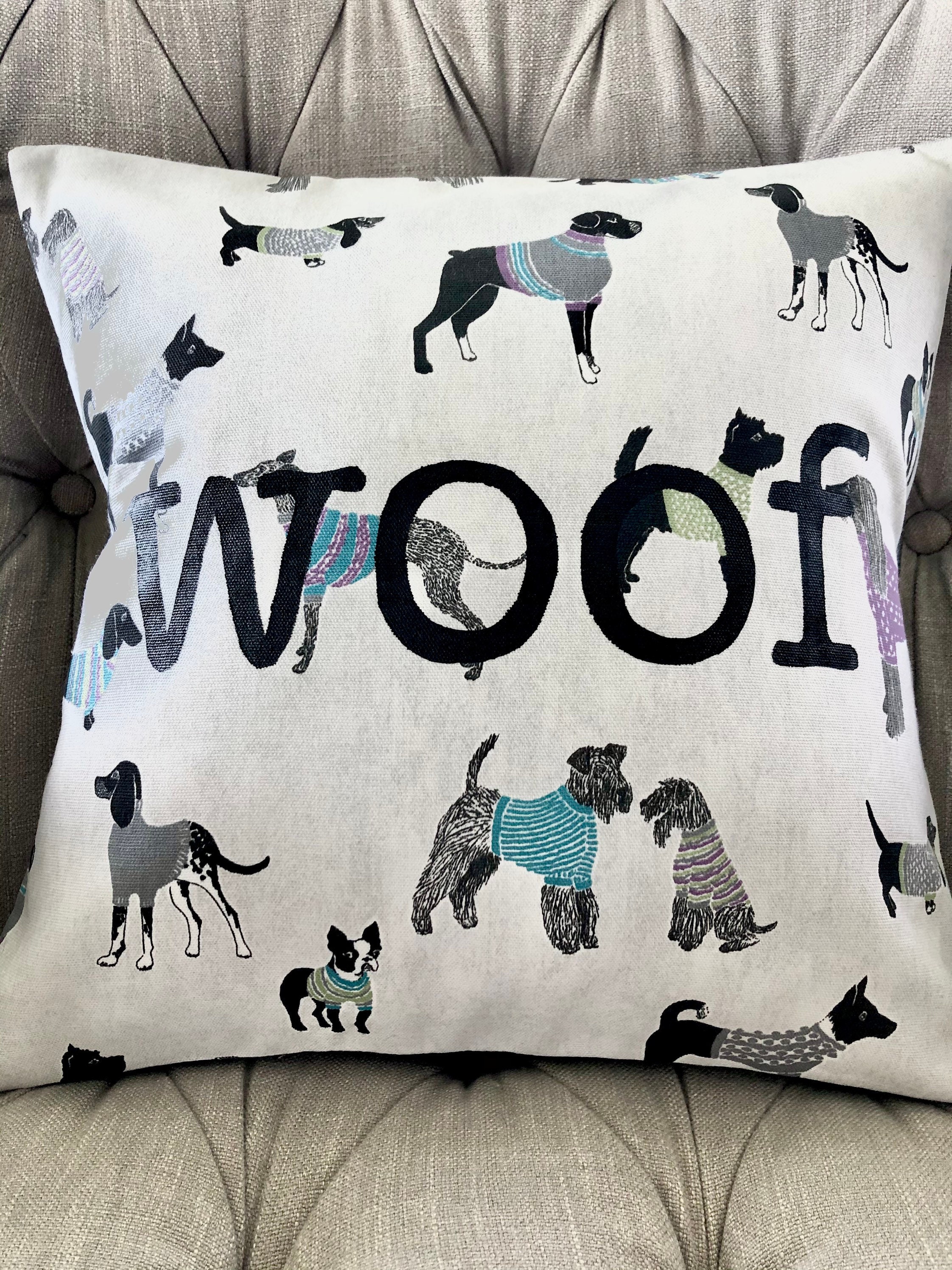 Woof Dog Pillow/pillow Cover Etsy