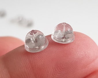 925 Silver Silicone Earring Backs: Safety Grip for Kids & Babies