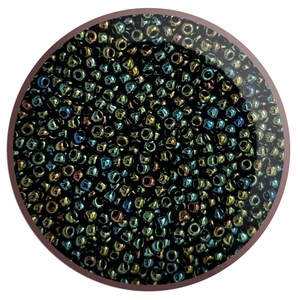 Iris Green-Brown Metallic  Round 11/0 TR-84 Toho Seed Beads 10g & 30g - Australian Seller