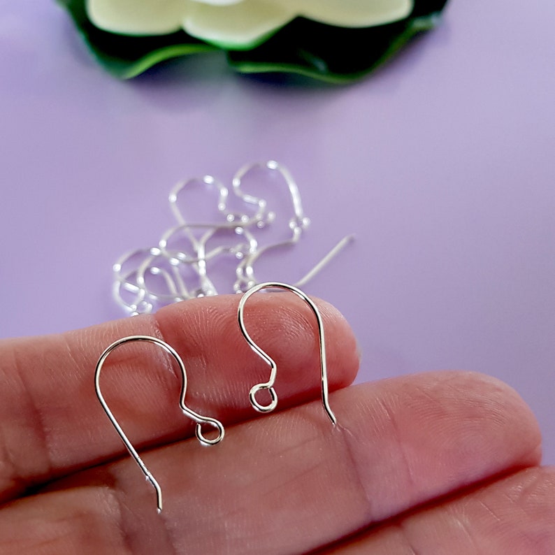 Silver 925 Ear Hooks/wires BULK 10 Pcs Handmade Findings Etsy Australia