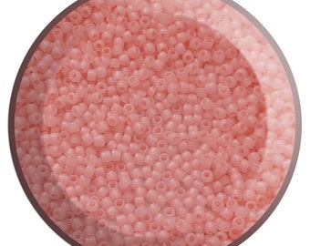 11/0 TR-145F Pink Innocent Frosted Ceylon Round Toho Seed Bead 10g/30g- Australian Seller