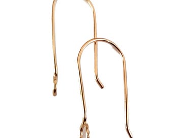 14ct Gold Filled Front Facing Earring Hooks – Kalitheo Handmade Jewelry Making Supplies | GF-FF401EH
