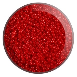11/0 TR-45A Cherry Red Opaque Round Toho - 10gram/30gram -  Australian Seller