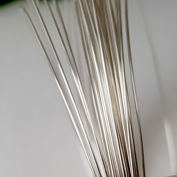 Filo D'argento Sterling 925 Per Gioielli, Semirigido, Rotondo, Diametro 0,4 Mm (26 Gauge), Lunghezza 1 Metro, Per Wire Wrapping E Scultura