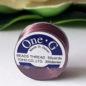 Mauve One-G 50Yards Quality Beading Thread by Toho Australian Seller PT-50-16 image 1