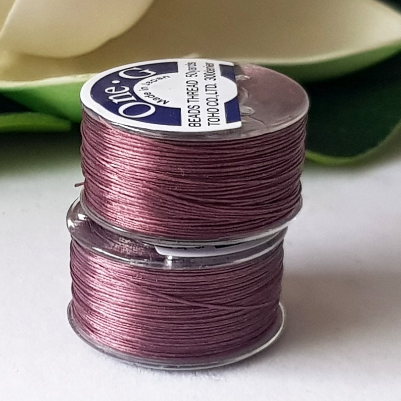 Mauve One-G 50Yards Quality Beading Thread by Toho Australian Seller PT-50-16 image 3