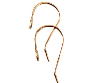 14ct Gold Filled Front Facing Earring Hooks – Kalitheo Handmade Jewelry Making Supplies | GF-FF023EH