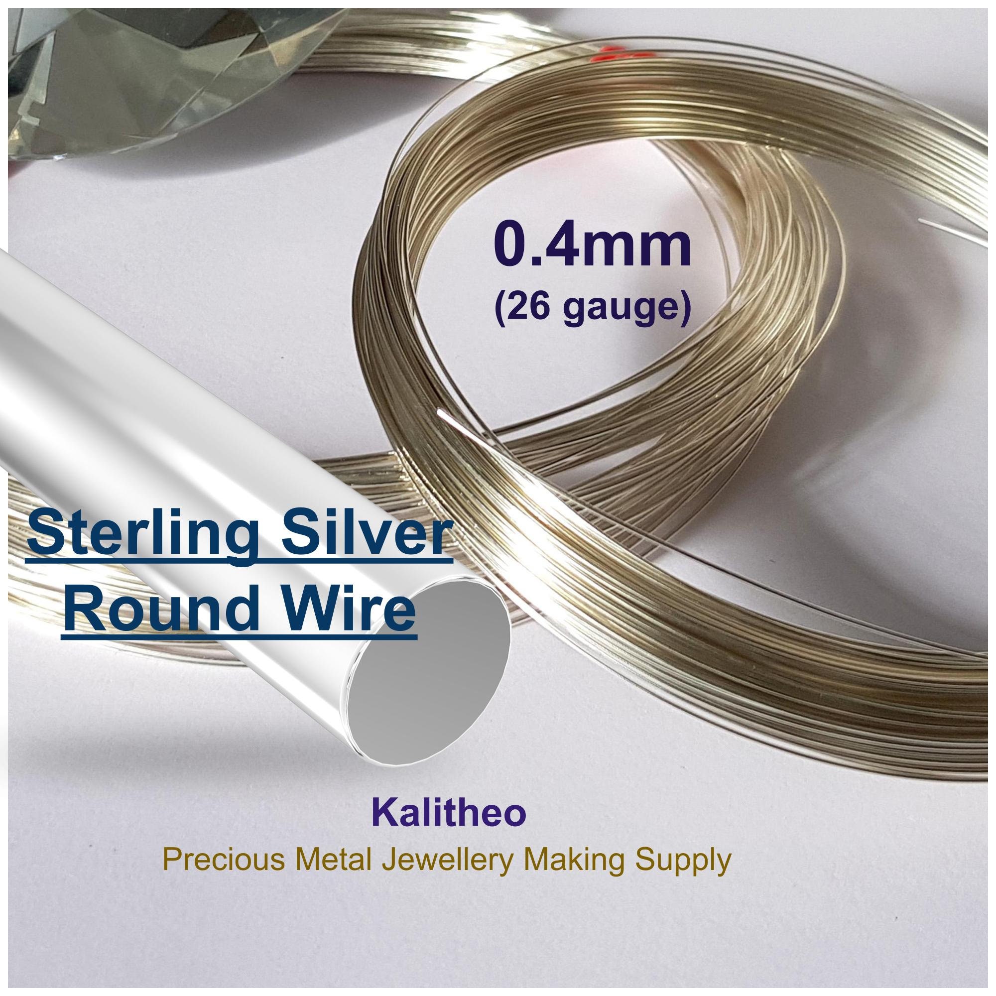 Craft Wire 2 Gauge, 925 Sterling Silver Wire (Round) Dead Soft Made in USA - 6in