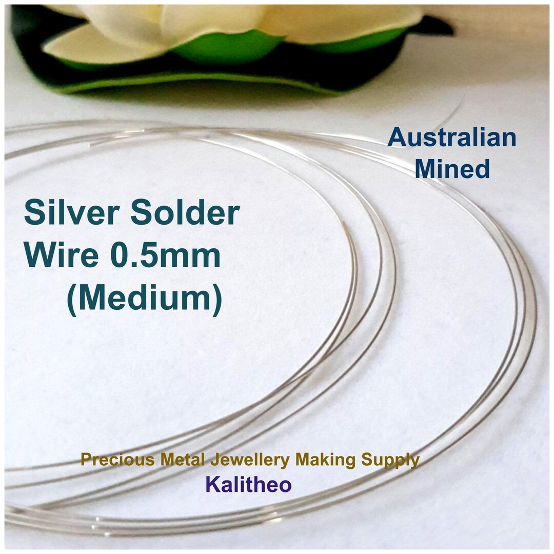 CRAFT WIRE 8 Feet Silver Solder Wire - 22 Gauge Medium, 70% Silver Content, Made In USA