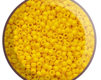 8/0 TR-42B Sunshine Yellow Opaque Round Toho Seed Beads 10-gram/30-gram - Australian Seller