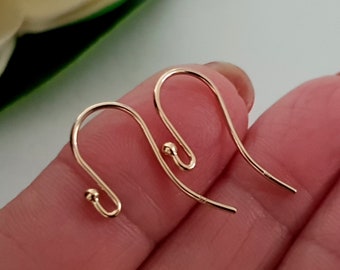 Sterling Silver Gold Plated Balled Ends | Shepherd Earring Hooks Quality Findings | Australian Seller} GP-SS-019EH-1
